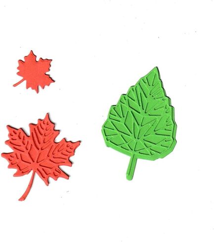 5pcs Spring Maple Leaves Leaf Cutting Dies, Autumn Fall Foliage Leafage Die Cuts Metal Embossing Stencils Template Mould for Card Scrapbooking and DIY Craft Album Paper Card Decor in Kuwait
