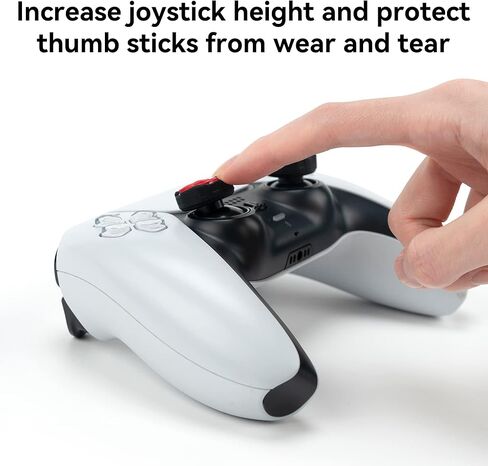 قبعات GeekShare Thumb Grip لعصا التحكم على سطح البخار، مجموعة غطاء أعواد الإبهام المصنوعة من السيليكون الناعم المضادة للانزلاق متوافقة مع سطح البخار فقط - زوجان/4 قطع (أسود وأحمر) in Saudi Arabia