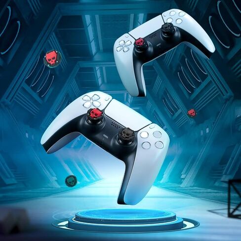 قبعات GeekShare Thumb Grip لعصا التحكم على سطح البخار، مجموعة غطاء أعواد الإبهام المصنوعة من السيليكون الناعم المضادة للانزلاق متوافقة مع سطح البخار فقط - زوجان/4 قطع (أسود وأحمر) in Saudi Arabia