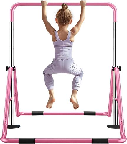 MOPHOTO Expandable Gymnastics Bars Folding Horizontal Bars, Home Gymnastics Equipment Kip Junior Training Bar for Kids Little Gymnasts with Adjustable Height in Saudi Arabia