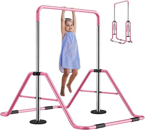 MOPHOTO Expandable Gymnastics Bars Folding Horizontal Bars, Home Gymnastics Equipment Kip Junior Training Bar for Kids Little Gymnasts with Adjustable Height in Saudi Arabia