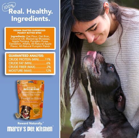 Marcy's Pet Kitchen- Diabetic All Natural, Crunchy, Pumpkin Biscuit Dog Treats - No Preservatives-Crunchy Approved- Vegan, Gluten Free, Human Grade, Made in The USA, Healthy Pumpkin Dog Treats in Saudi Arabia