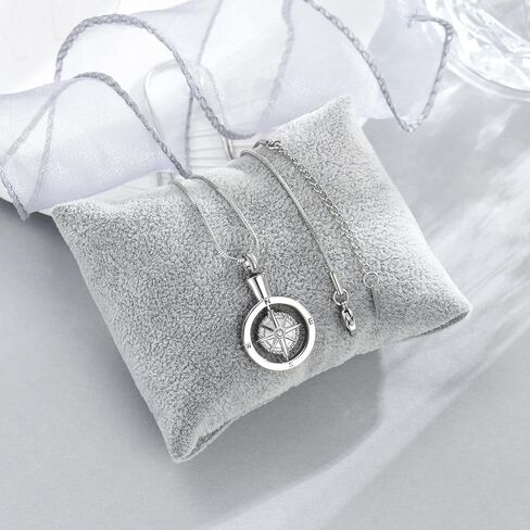 Compass Cremation Jewelry Memorial Necklace Dern for Human of Foerts Onderting kodsake kodsing for ashes holder pet dog urn urn jewely سأفقد بدونك in Kuwait