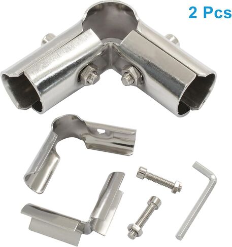 6 Sets of T Pipe Connector, Stainless Steel Pipe Connector, End Clamp, Panel T Clamps for 1-1/4" (32MM) OD Pipe, Chain Link Fence Parts in Saudi Arabia