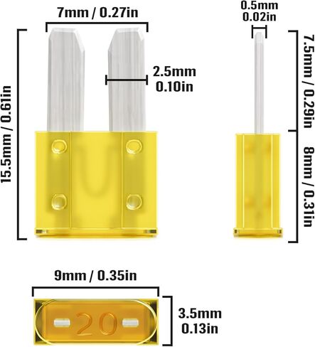 15 Amp Micro2 Fuse 15Amp Micro 2 Car Fuses 15A Automotive APT ATR Blade Fusibles para Autos for RV Vehicle Truck Motorcycle Boat (Pack of 30Pcs) in Kuwait