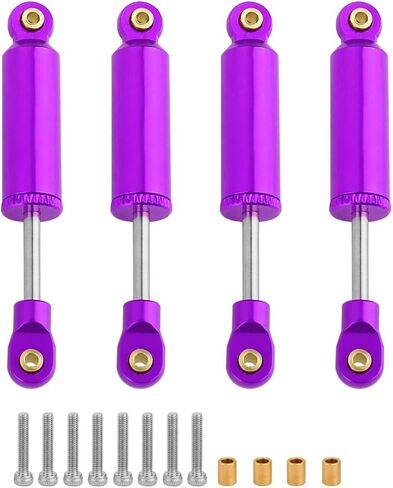 Ascent 18 4PCS Built-in Spring Shocks Absorbers Damper for 1/18 RC Crawler Redcat Ascent-18 Metal Upgrade Part (silver, 77mm) in Kuwait