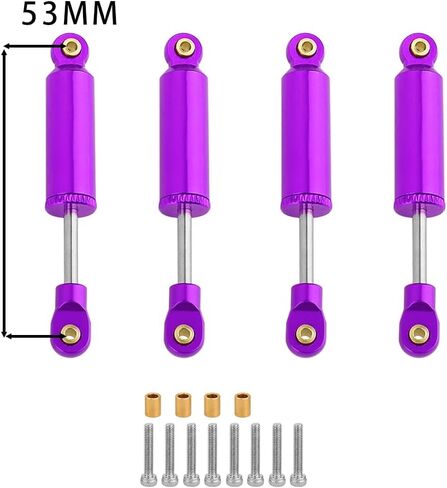Ascent 18 4PCS Built-in Spring Shocks Absorbers Damper for 1/18 RC Crawler Redcat Ascent-18 Metal Upgrade Part (silver, 77mm) in Kuwait
