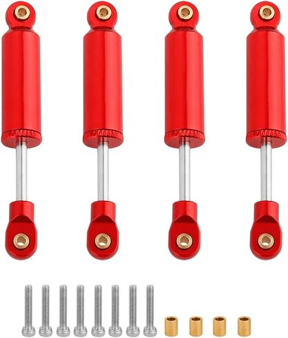 Ascent 18 4PCS Built-in Spring Shocks Absorbers Damper for 1/18 RC Crawler Redcat Ascent-18 Metal Upgrade Part (silver, 77mm) in Kuwait