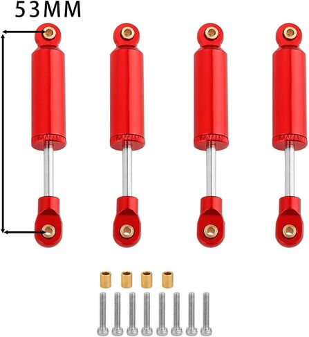 Ascent 18 4PCS Built-in Spring Shocks Absorbers Damper for 1/18 RC Crawler Redcat Ascent-18 Metal Upgrade Part (silver, 77mm) in Kuwait
