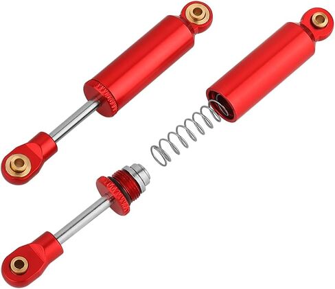 Ascent 18 4PCS Built-in Spring Shocks Absorbers Damper for 1/18 RC Crawler Redcat Ascent-18 Metal Upgrade Part (silver, 77mm) in Kuwait