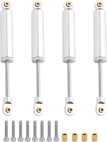 Ascent 18 4PCS Built-in Spring Shocks Absorbers Damper for 1/18 RC Crawler Redcat Ascent-18 Metal Upgrade Part (silver, 77mm) in Kuwait