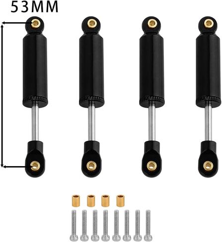 الصعود 18 4pcs صدمات الربيع المدمجة تمتص المثبط لـ 1/18 RC زاحف Redcat Ascent-18 Meturgy Part (Silver ، 77mm) in Kuwait