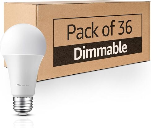 MASTERY MART Premium LED Light Bulbs 9W (60 Watt Equivalent), A19 Standard Bulbs, 800 LM 15000 Hours, E26 Base, 5000K Daylight White, Non-Dimmable, 9W LED for Bedroom Living Room, 6 Pack in Kuwait
