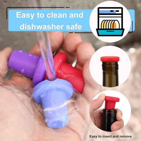 16pcs Silicone Wine Stoppers, Wine Bottle Stopper Reusable Wine Seal Stopper Wine Bottle Caps Wine Sealers for Beer Champagne Whiskey to Keep Wine Fresh (Style 1) in Saudi Arabia