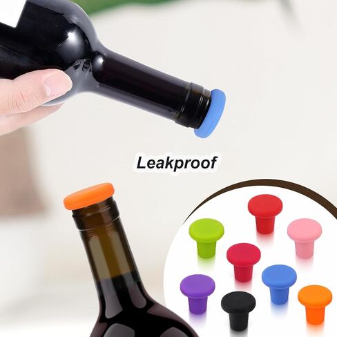 16pcs Silicone Wine Stoppers, Wine Bottle Stopper Reusable Wine Seal Stopper Wine Bottle Caps Wine Sealers for Beer Champagne Whiskey to Keep Wine Fresh (Style 1) in Saudi Arabia