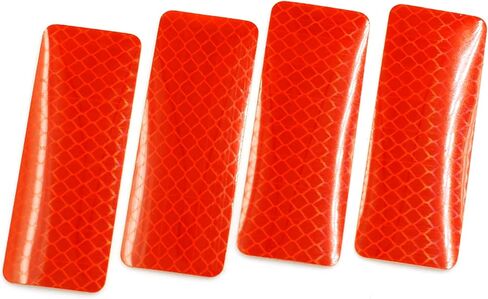 uxcell 4pcs Reflective Tape Strips Reflective Stickers Safety Warning Tape for Car 8 x 3cm Red in Saudi Arabia