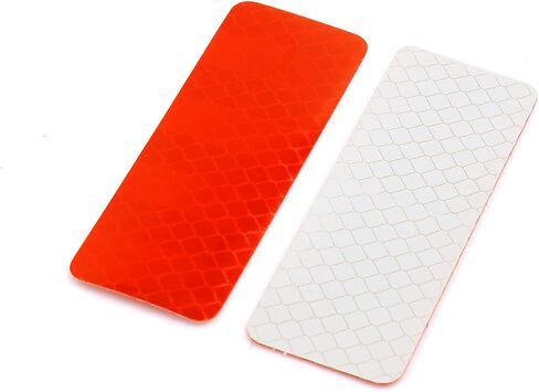 uxcell 4pcs Reflective Tape Strips Reflective Stickers Safety Warning Tape for Car 8 x 3cm Red in Saudi Arabia