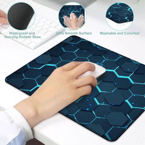 Mouse Pad Colorful Butterflies Computer Mousepad Washable Non-Slip Rubber Base Mouse Mat,Laptop Desk Accessories Decoration 9.5 Inches x 7.9 Inches in Saudi Arabia