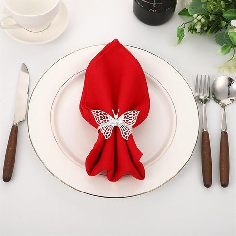 Gold Butterfly Napkin Rings Set of 24, Wedding Holiday Napkin Holders in Saudi Arabia