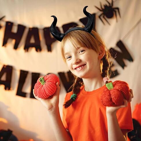 Devil Horns Headband Red Cosplay Horn Hair Hoop Gothic Beauty Halloween Dress Up Hair Accessories Hairdress for Halloween Christmas Party Dress Up in Kuwait