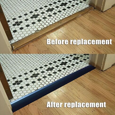 Floor-Transition-Strips Door-Threshold-Ramps 36 inch, Threshold 3/4 to 4/5 in, Thresholds Ramps for Doorways, Edge-Reducer Threshold-Transition-Strip for Door/Floor (Wood Grain Gray) in Saudi Arabia