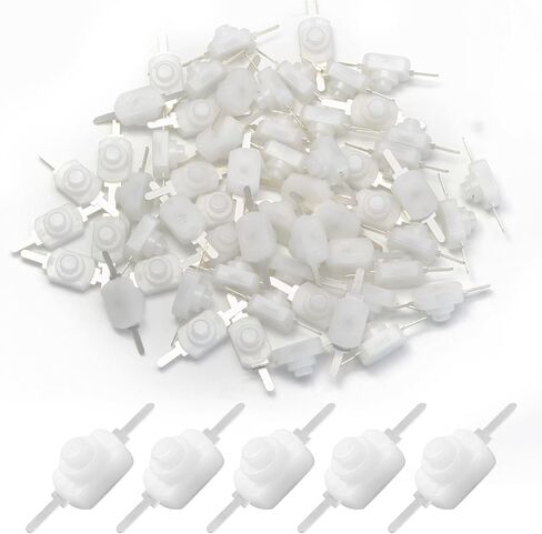 BokWin 60pcs Mini ON Off Switch Self-Lock Micro Push Button Switch 2-Pin Latching for DIY Electronics Projects SMD Flashlight Modification Project, Black in Saudi Arabia