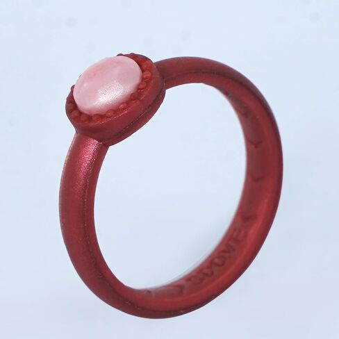 3/1 Packs Silicone Rings for Women - Silicone Ring Women - Womens Rubber Wedding Rings - Diamond Silicone Wedding Bands Women ，Size 05 in Saudi Arabia