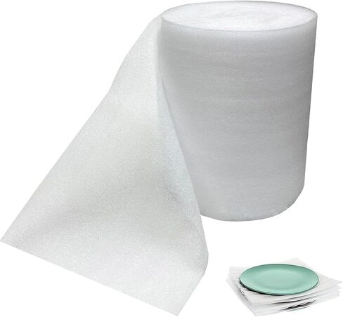 Foam Wrap Roll 10 Inch Wide x 50 FT Length Packing Foam Roll for Moving Supplies and Protection for Fragile, Cushioning Foam Packing Sheets for Wrapping Dish Packing Material in Kuwait