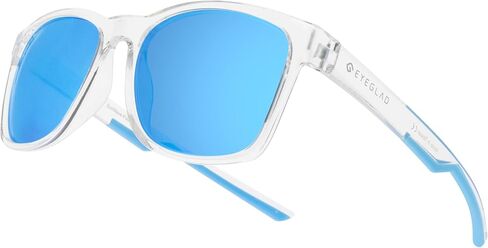 SUNWAVE Ultra-lightweight Design Lifestyle Sunglasses Outdoor Fishing Polarized UV400 Protection Men Women Running Sports (Peach White) in Kuwait