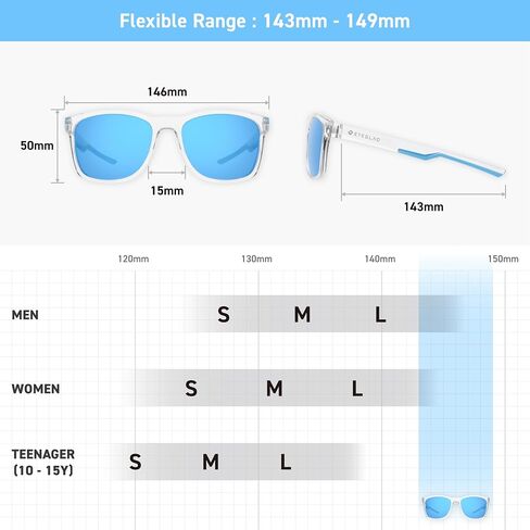 SUNWAVE Ultra-lightweight Design Lifestyle Sunglasses Outdoor Fishing Polarized UV400 Protection Men Women Running Sports (Peach White) in Kuwait