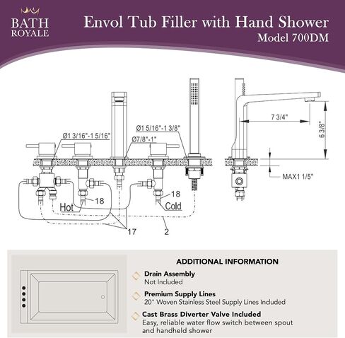 Envol Modern Bathroom Sink Faucet Single Control - All Metal, Easy Install, Brushed Gold in Saudi Arabia