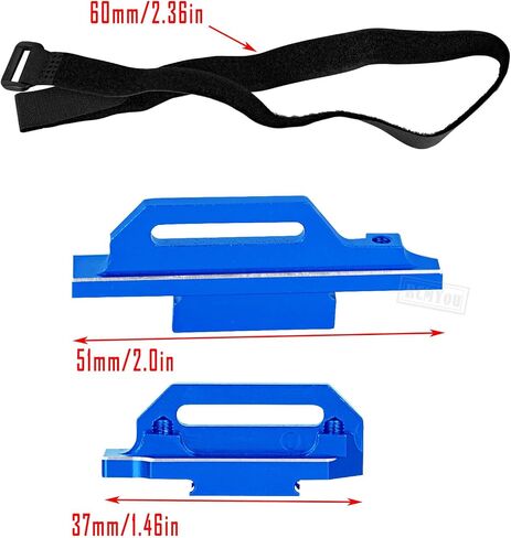 Aluminium Tall Battery Holder Mount Hold Down Upgrades Part for 1/10 Slash 4wd LCG Rally,Alloy Battery Mounting Plate Tray Battery Holder Mount with Strap,Navy Blue in Saudi Arabia