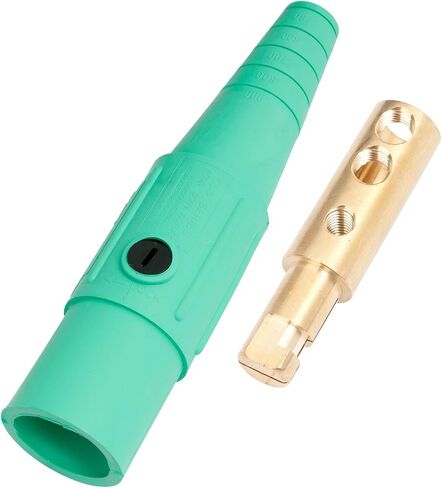 Marinco CLS2MB-E CLS Cam Type, Series 16 Inline, Single Pin Connector, 400 Amp, 600 Volt, #6 - #2 AWG, Male - Green (E) in Kuwait