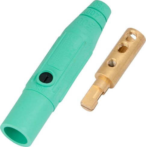 Marinco CLS2MB-E CLS Cam Type, Series 16 Inline, Single Pin Connector, 400 Amp, 600 Volt, #6 - #2 AWG, Male - Green (E) in Kuwait