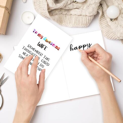 Funny Birthday Card for Wife, Hilarious Mothers Day Cards for Wife from Husband, Humorous Wedding Anniversary Cards From Husband, Humor Birthday Card Gifts for Her in Saudi Arabia
