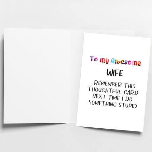 Funny Birthday Card for Wife, Hilarious Mothers Day Cards for Wife from Husband, Humorous Wedding Anniversary Cards From Husband, Humor Birthday Card Gifts for Her in Saudi Arabia
