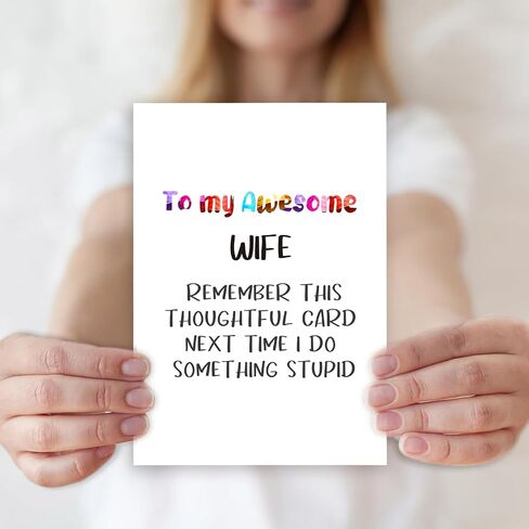 Funny Birthday Card for Wife, Hilarious Mothers Day Cards for Wife from Husband, Humorous Wedding Anniversary Cards From Husband, Humor Birthday Card Gifts for Her in Saudi Arabia