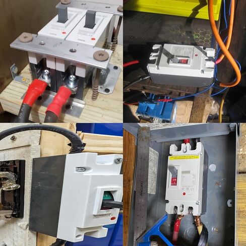 Main DC 200 Amp Circuit Breaker AC Disconnect Switch 1 Poles 550V Battery Thermal Magnetic Trip Power Solar UPS Station in Kuwait