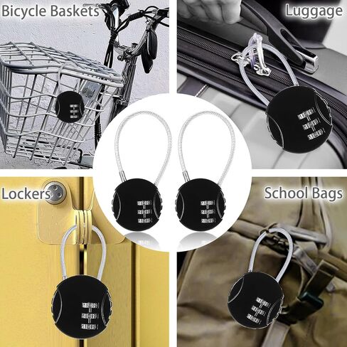 Grevosea 2 Pack Combination Locks, 3 Digit Padlock Resettable Luggage Locks Gym Lock Small Combination Lock for Locker Suitcase Toolbox Backpack Laptop Bag Cabinet Storage (Blue+Pink) in Saudi Arabia