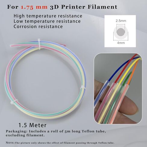 3D Printer Accessories Bambu Lab PTFE Tube 5 M with Tubing Cutter,2.5mm ID×4mm OD for Direct Drive Extruder Bambu Lab X1/ X1C/ P1P/ P1S/ A1/ A1 Mini, for Creality K1/K1 Max/Ender 3 V3(Translucent) in Saudi Arabia