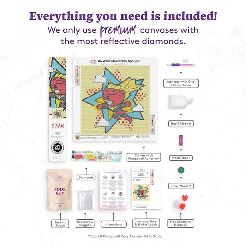 Diamond Art Club Deadpool Marvel Diamond Painting Kit ، Fun Diy Crafts للبالغين وجميع الأعمار ، قماش فن الماس المستدير للمبتدئين ، 13 "× 18" (32.8 × 46 سم) in Kuwait