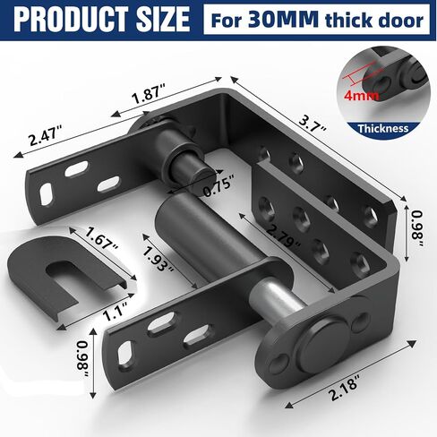 Cafe Door Hinges Heavy Duty,Saloon Door Hinges Self Closing, Swing Door Hinges for Louvre Doors,Swinging Doors 304 Stainless Steel (Silver, Big 1PCS) in Saudi Arabia
