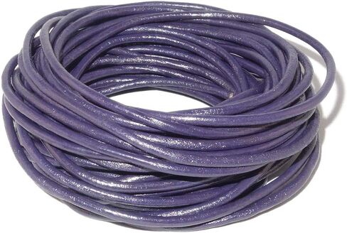 Cords Craft® 2.0mm Round Leather String Cord for Jewelry Making, Bracelet, Necklaces, Hair Accessories, Dog Collar Beading Work Hobby and DIY Craft (White), Coil of 10 Meters in Saudi Arabia