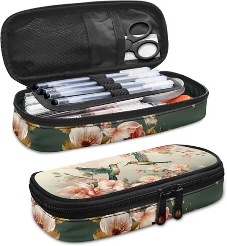 Talayituse Black Leopard Print Pencil Case for Boys Girls, High Capacity Pencil Pouch with Zippers, Pencil Box Stationery Organizer Multifunction Bag for School Office in Kuwait