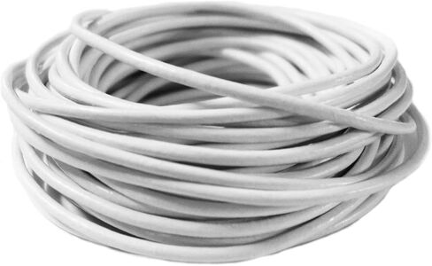 Cords Craft® 2.0mm Round Leather String Cord for Jewelry Making, Bracelet, Necklaces, Hair Accessories, Dog Collar Beading Work Hobby and DIY Craft (White), Coil of 10 Meters in Saudi Arabia