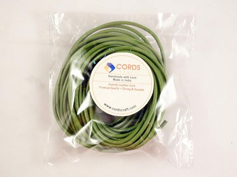 Cords Craft® 2.0mm Round Leather String Cord for Jewelry Making, Bracelet, Necklaces, Hair Accessories, Dog Collar Beading Work Hobby and DIY Craft (White), Coil of 10 Meters in Saudi Arabia