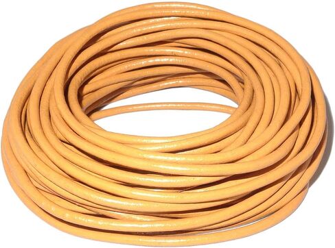 Cords Craft® 2.0mm Round Leather String Cord for Jewelry Making, Bracelet, Necklaces, Hair Accessories, Dog Collar Beading Work Hobby and DIY Craft (White), Coil of 10 Meters in Saudi Arabia