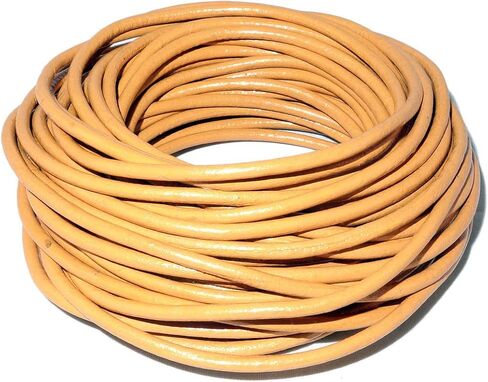 Cords Craft® 2.0mm Round Leather String Cord for Jewelry Making, Bracelet, Necklaces, Hair Accessories, Dog Collar Beading Work Hobby and DIY Craft (White), Coil of 10 Meters in Saudi Arabia