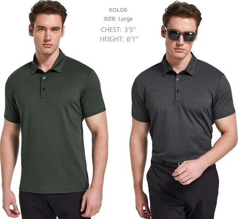 TELALEO 5 Pack Mens Polo Shirts Quick Dry Short Sleeve Golf T Shirt Performance Moisture Wicking Casual Workout SetE 3XL/02 in Saudi Arabia