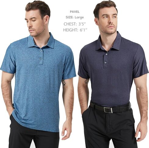 TELALEO 5 Pack Mens Polo Shirts Quick Dry Short Sleeve Golf T Shirt Performance Moisture Wicking Casual Workout SetE 3XL/02 in Kuwait